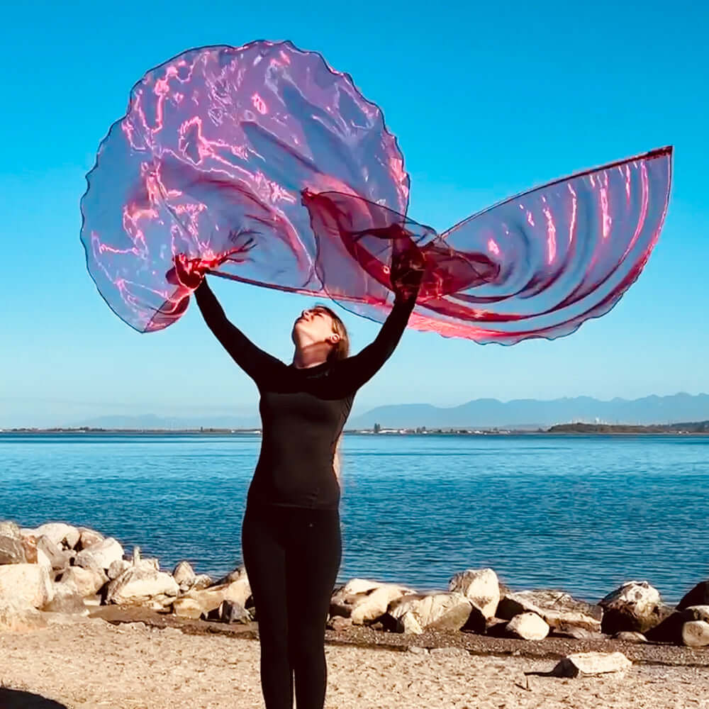 Wine colored single layer prophetic praise & worship flag for beginner praise dancer
