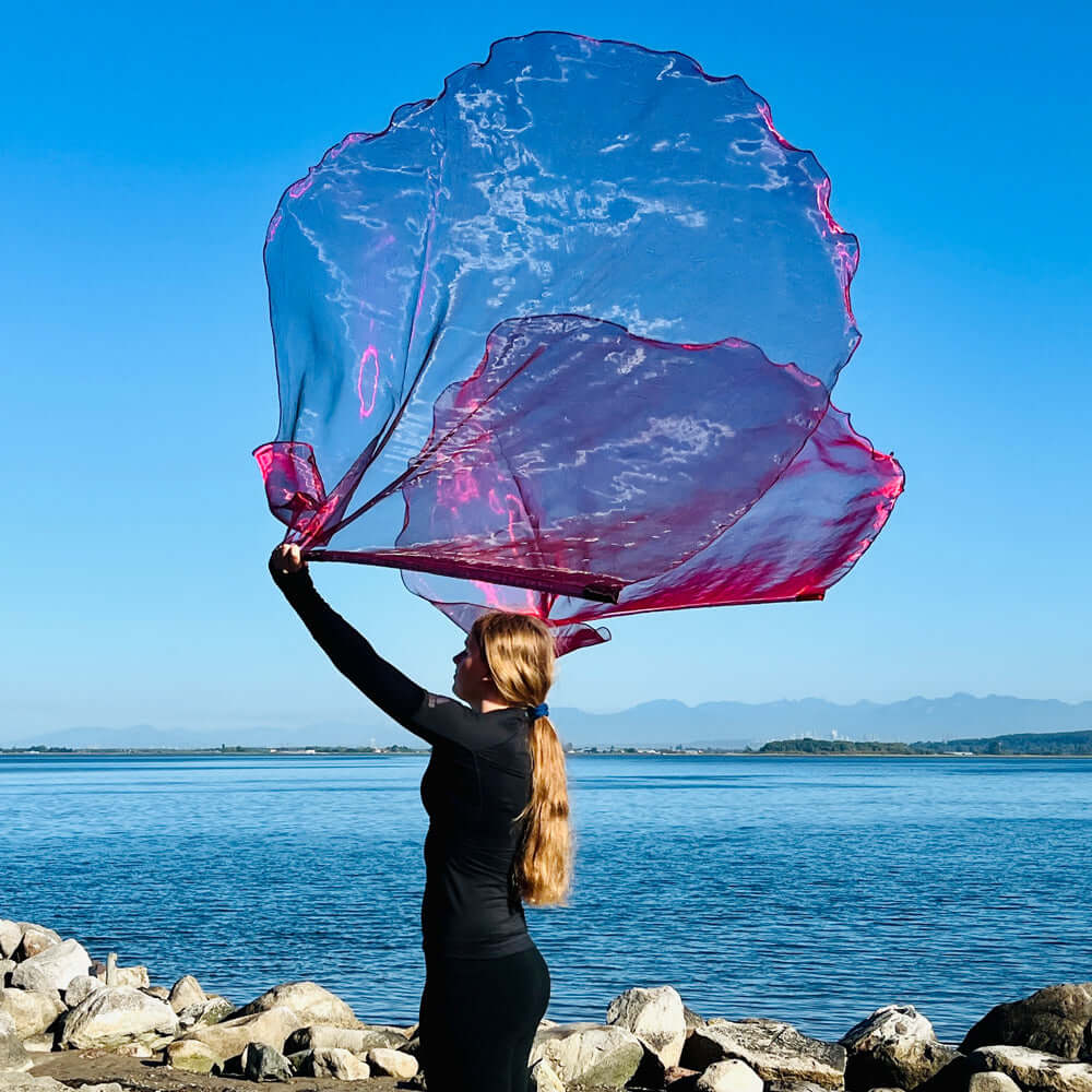 Wine colored single layer prophetic praise & worship flag for beginner praise dancer