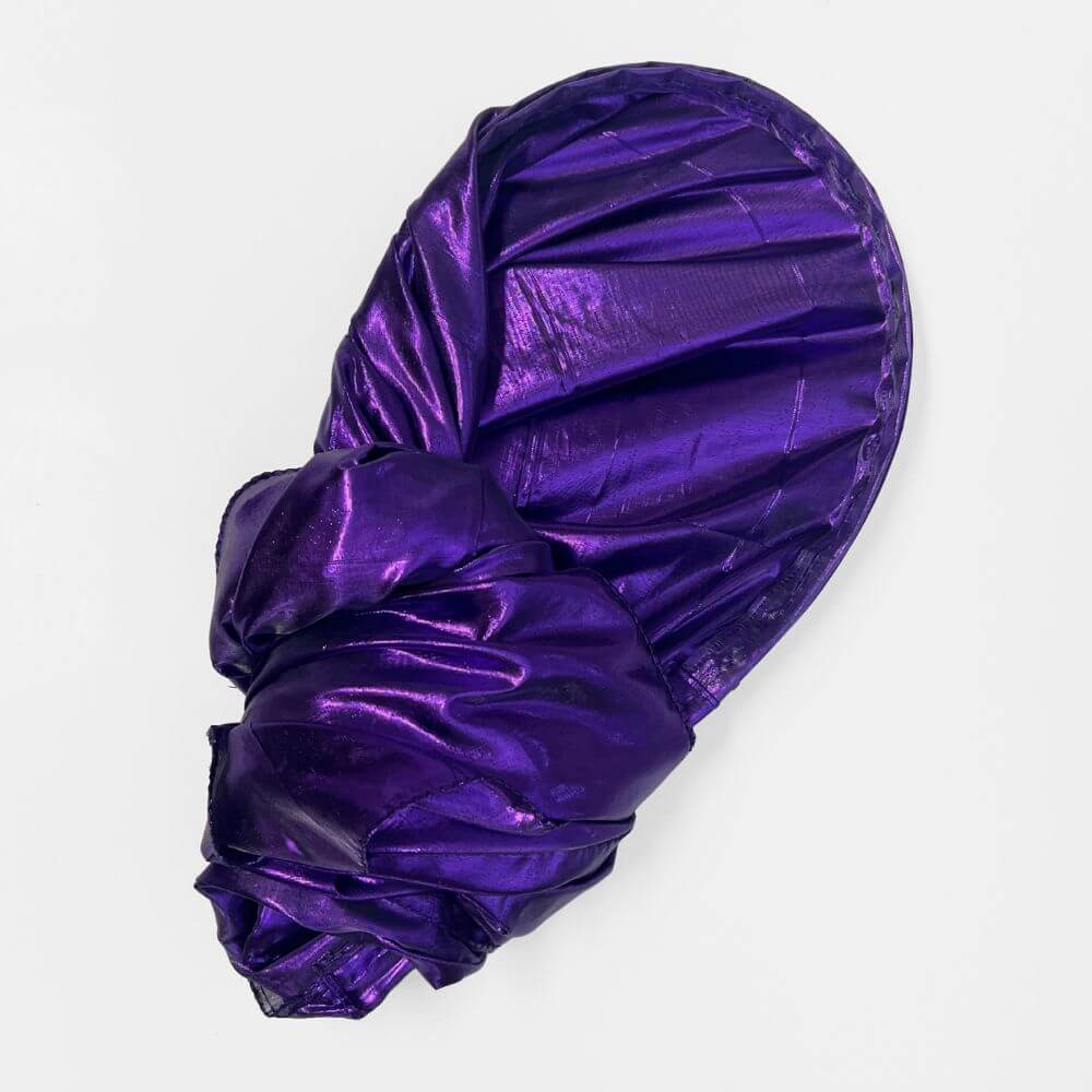 Bliblical color meaning of the color purple means anointed, worship, royalty. Express yourself with purple metallic travel worship flags with bendable rods to fit into a carry-on or tote.