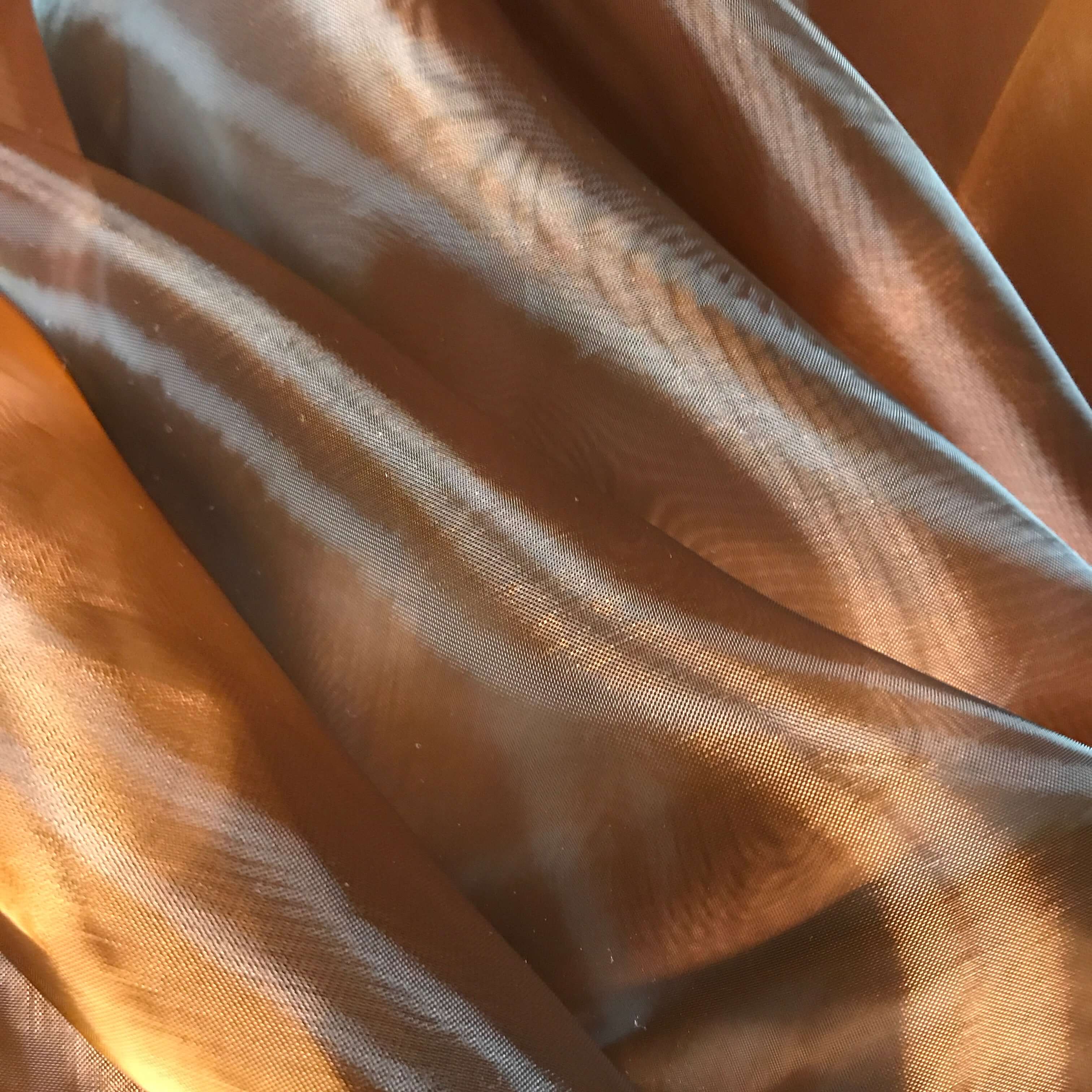 bronze fabric with a metallic sheen, ideal for DIY worship flags, prophetic dance, and church flag worship. Perfect for layering and movement.