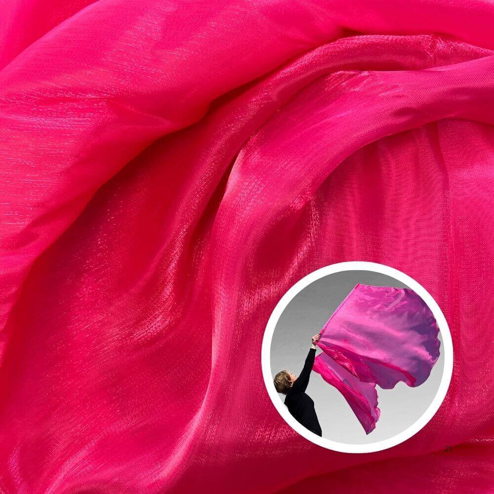 Scarlet pink shimmer praise and worship flags fabric bundle
