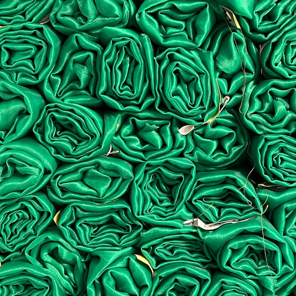 Green Sheer pre-cut fabric for DIY praise & worship flags; perfect for layering and beginners.