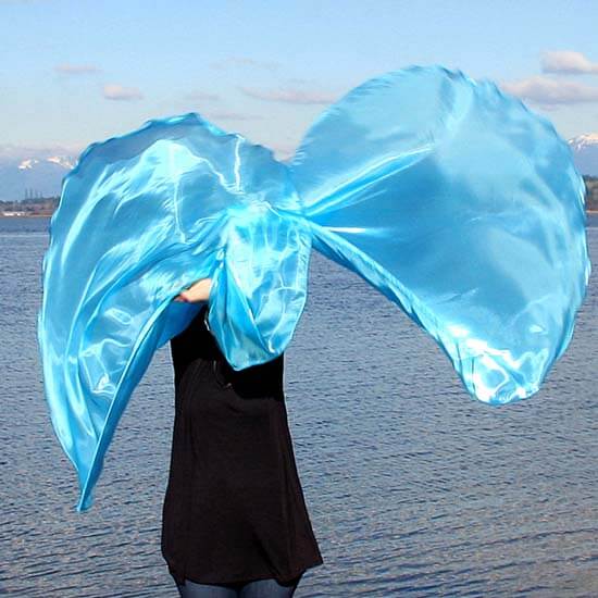 Light Blue Shimmer Worship Flags Sale