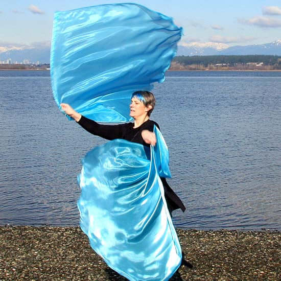 Light Blue Shimmer Worship Flags Sale