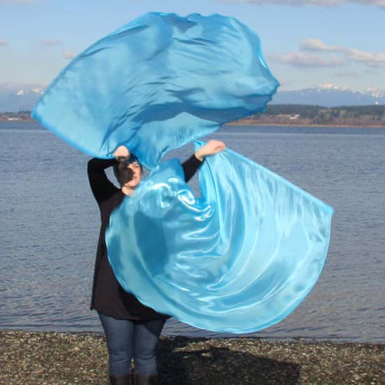 Light Blue Shimmer Worship Flags Sale