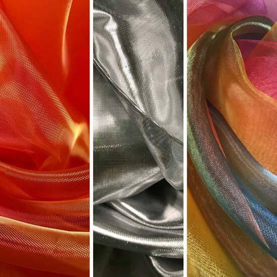 Vibrant multicolored sheer fabrics for worship flags, perfect for flowing praise dance and intercession.