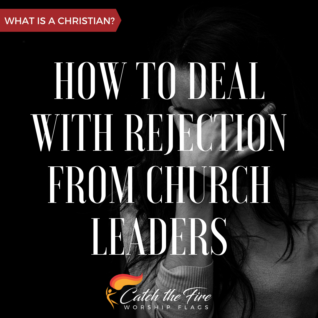 woman crying image with text and catch the fire worship flags logo