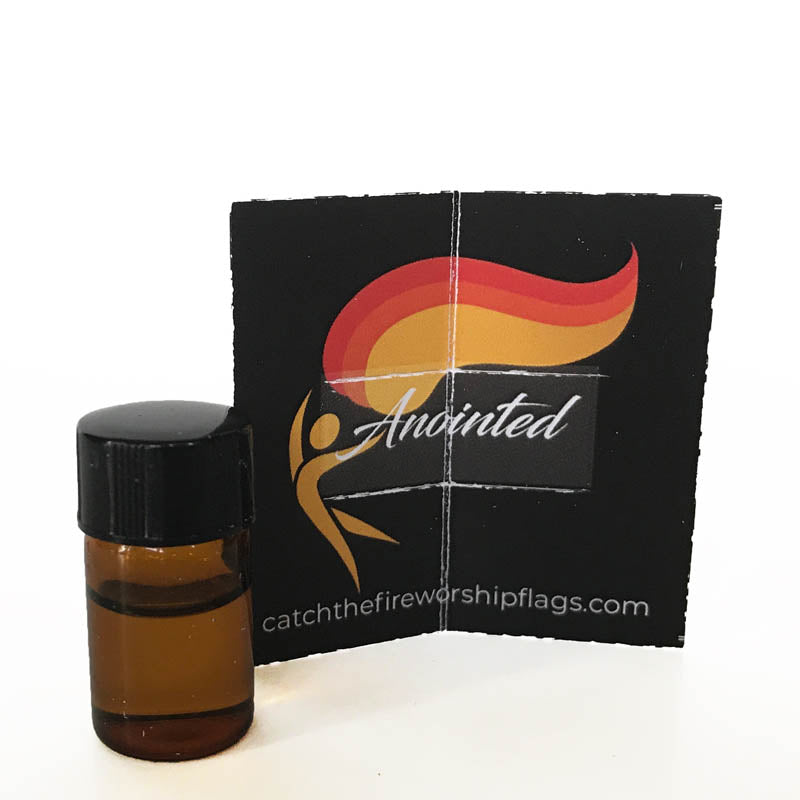 bottle of Anointing oil from Catch the Fire Worship Flags