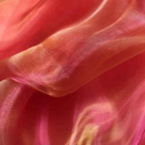 coral sheer pre-cut fabric for DIY praise & worship flags; perfect for layering and beginners. 