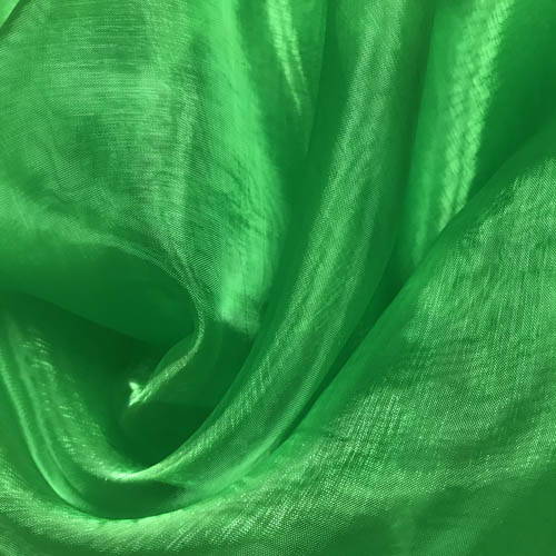 Green sheer pre-cut fabric for DIY praise & worship flags; perfect for layering and beginners. 