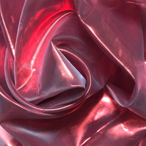 Red metallic pre-cut fabric for DIY praise & worship flags; perfect for layering and beginners. 