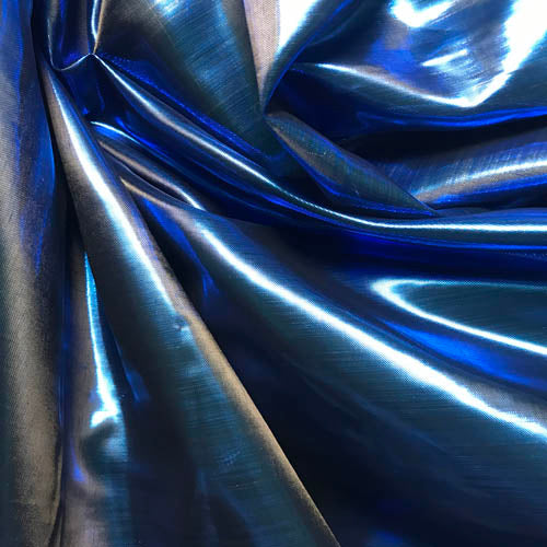 blue metallic pre-cut fabric for DIY praise & worship flags; perfect for layering and beginners. 