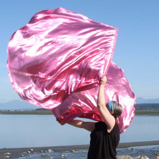 Pink Metallic Worship Flags